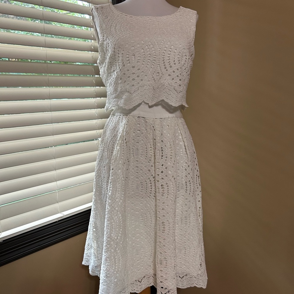ANTONIO MELANI White Lace Dress - Picture 2 of 9